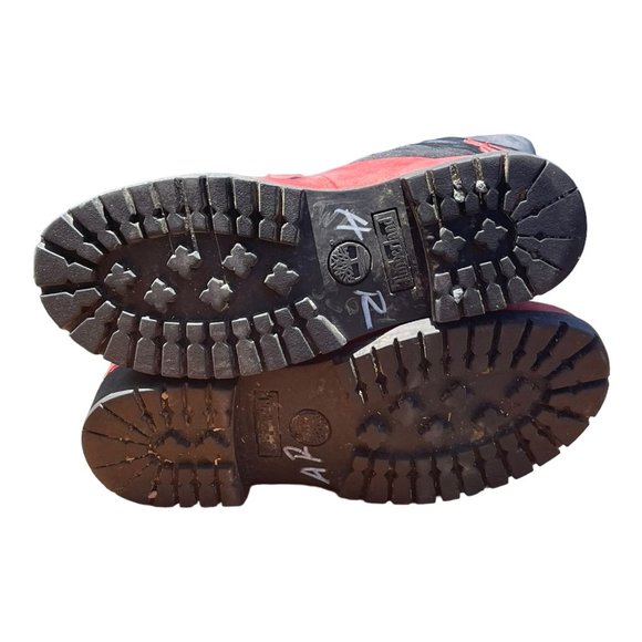 Timberland Red and Black Leather Boots RARE main image 5